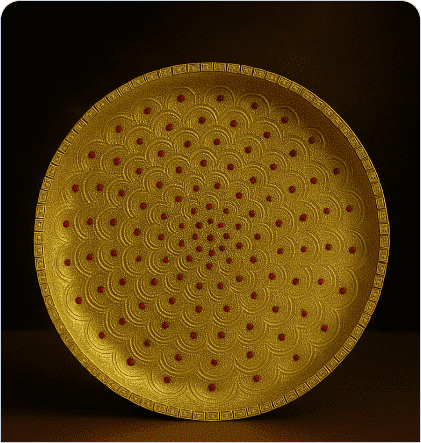 Golden Decorated Puja Thali PSO