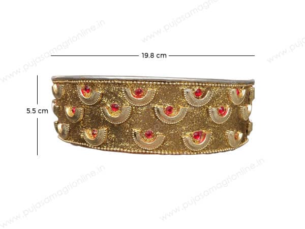 3 Piece Karwa Chauth Golden Puja Thali Set
