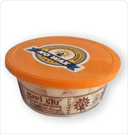 Camphor scented Desi Ghee Wicks (60 Pcs)