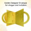 Golden Designer Envelope for shagun cum invitation card (Pack of 5) PSO
