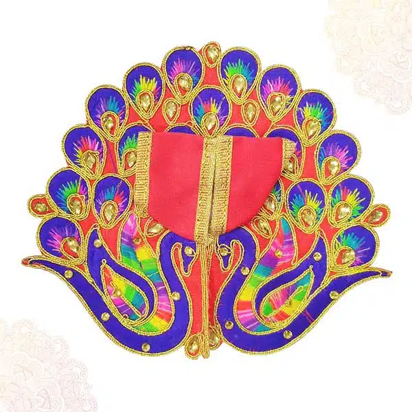 Thakur Ji/Ladoo Gopal/Laddu Gopal/Thakurji/Krishna/bal Gopal Red Peacock Dress PSO