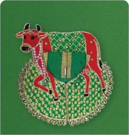 Thakur Ji / Ladoo Gopal / Laddu gopal / Thakurji / krishna/ bal gopal cow style dress PSO (Green)