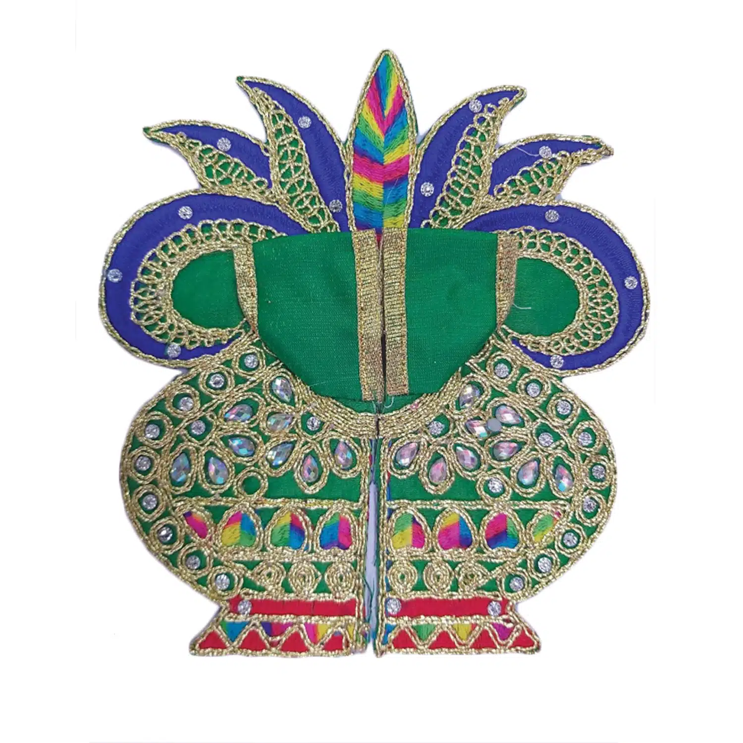 Thakur Ji / Ladoo Gopal / Laddu gopal / Thakurji / krishna/ bal gopal Kalash style dress PSO (green)