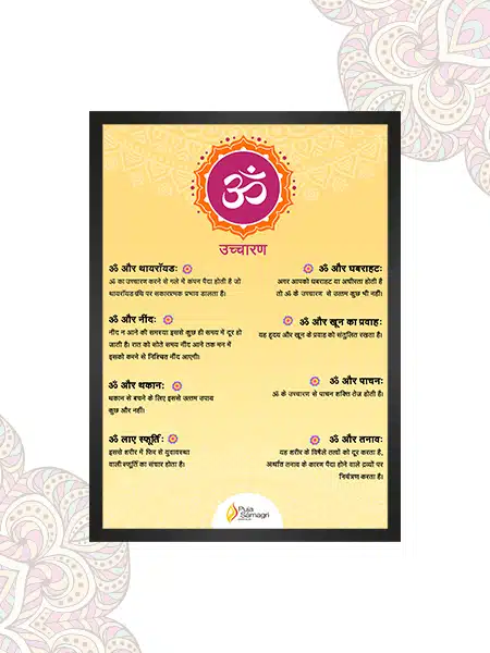 Om Poster With Aesthetic Designs With Frame for Home Decor, Mandir and Gifting, Diwali, etc. PSO - Image 2