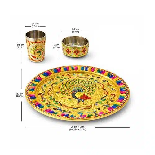 Thali,katori,glass Set