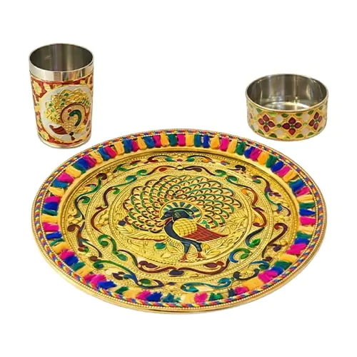 Thali,katori,glass Set