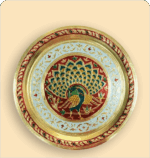 Peacock Decorated Puja Thali