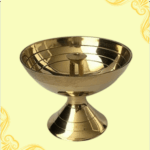 Puja Samagri Online Brass Metal Jyot/Oil Lamp Diya (Golden)