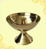 Brass Metal Jyot/Oil Lamp Diya (Golden)