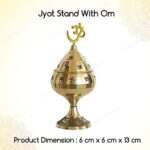 Jyot Stand with Om PSO/Brass akhand jyot with Cover/Diya/Oil lamp - Image 2