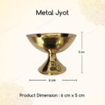 Brass Metal Jyot/Oil Lamp Diya (Golden) - Image 3