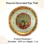 Peacock Decorated Puja Thali - Image 2