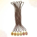 Pearl Beads Garland/Mala with God's Pendant (Pack of 6) PSO