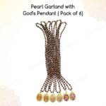 Pearl Beads Garland/Mala with God's Pendant (Pack of 6) PSO - Image 2