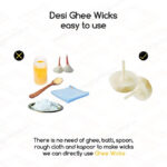 Camphor scented Desi Ghee Wicks (60 Pcs) - Image 6
