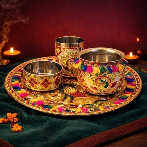 Traditional Puja Thali Set - Image 1